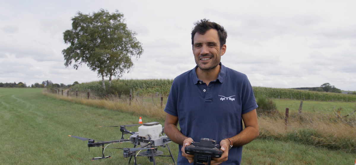 Onderzaaien met een Agras drone: Agriflight doet het dagelijks